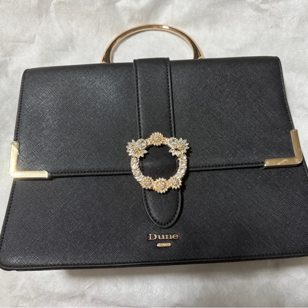 Dune London Black and Gold Clutch